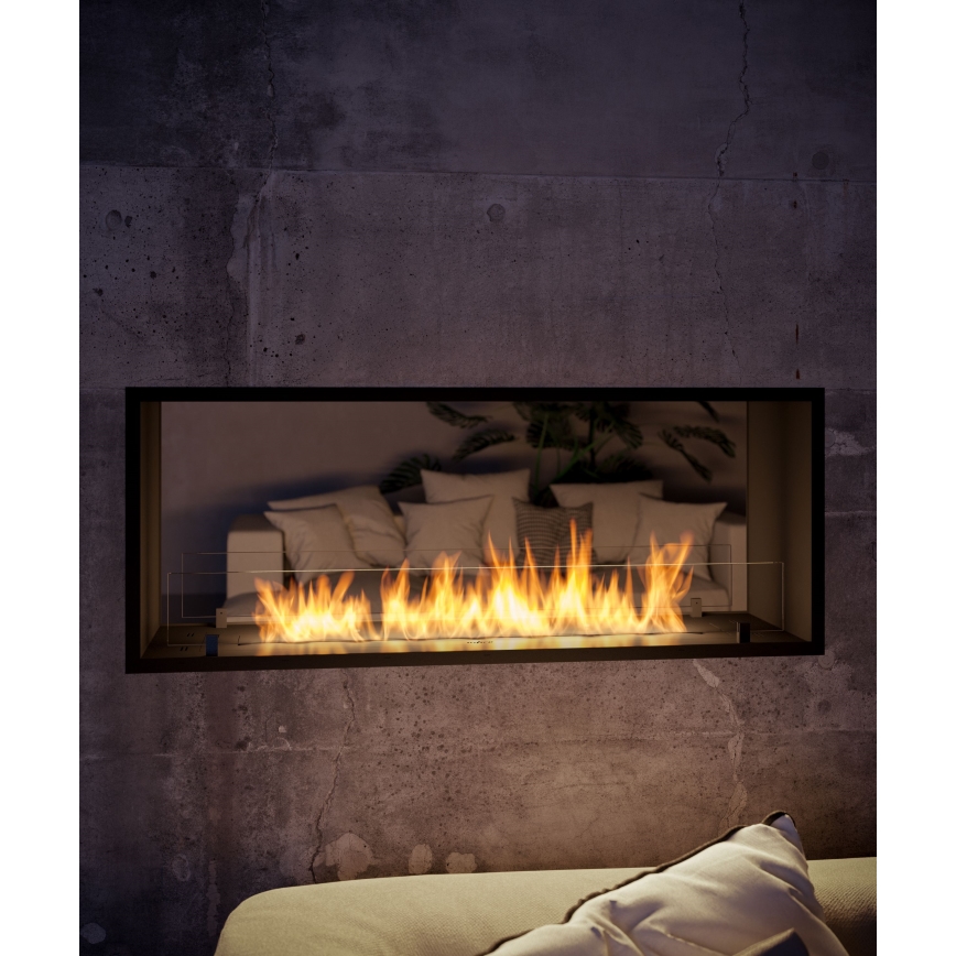 InFire - BIO-Einbaukamin 48,5x123,5 cm 6kW schwarz