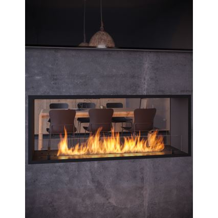 InFire - BIO-Einbaukamin 48,5x123,5 cm 6kW schwarz
