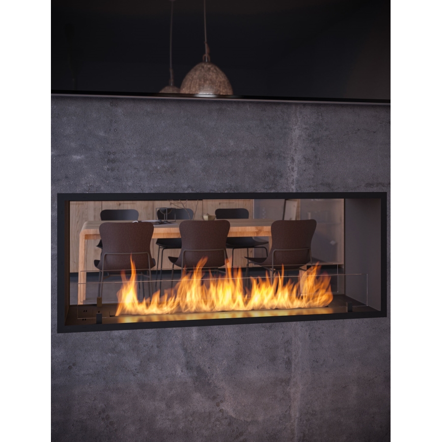 InFire - BIO-Einbaukamin 48,5x123,5 cm 6kW schwarz