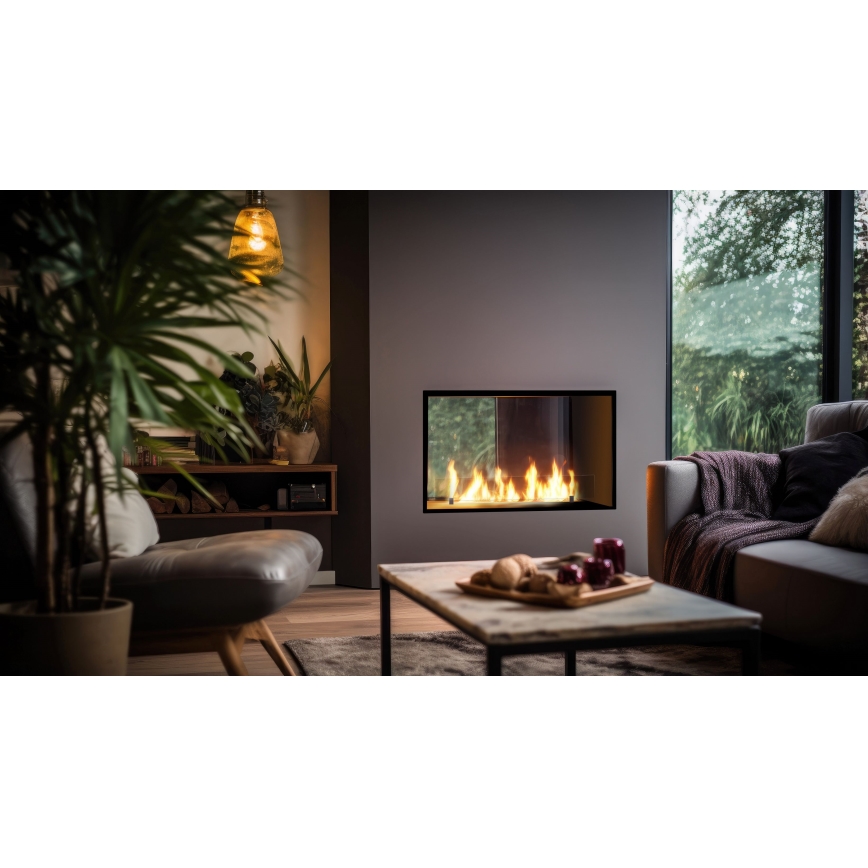 InFire - BIO-Einbaukamin 48,5x83,5 cm 3,5kW schwarz
