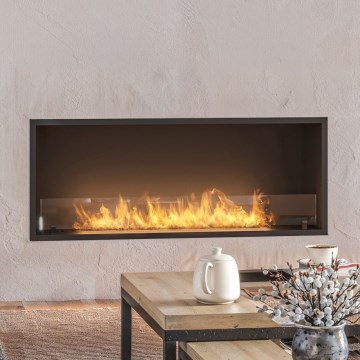 InFire - BIO-Einbaukamin 49,4x124,4 cm 6kW schwarz