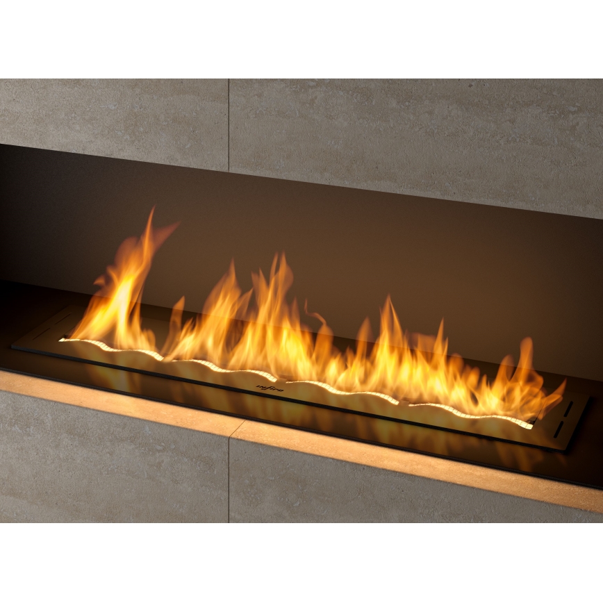 InFire - BIO-Einbaukamin 7,5x100 cm 6kW schwarz
