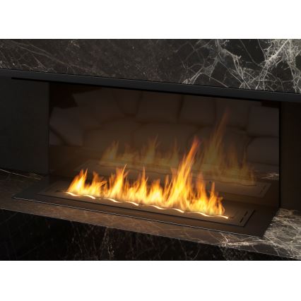 InFire - BIO-Einbaukamin 7,5x100 cm 6kW schwarz