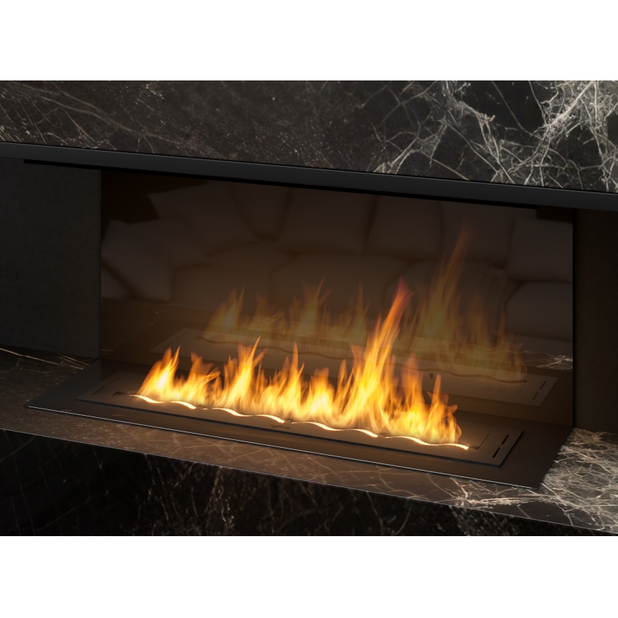 InFire - BIO-Einbaukamin 7,5x100 cm 6kW schwarz