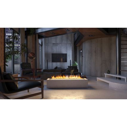 InFire - BIO-Einbaukamin 7,5x120 cm 7kW schwarz