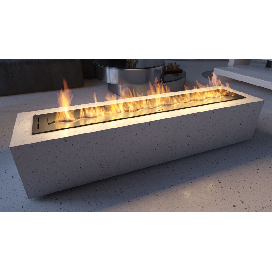 InFire - BIO-Einbaukamin 7,5x120 cm 7kW schwarz