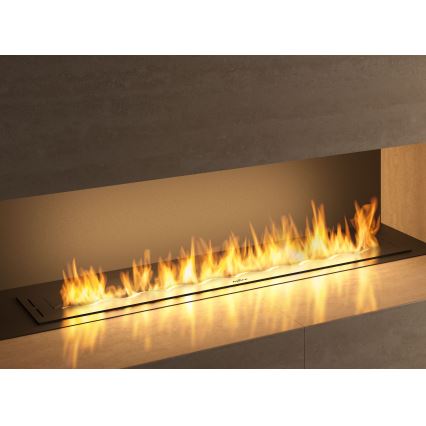InFire - BIO-Einbaukamin 7,5x120 cm 7kW schwarz