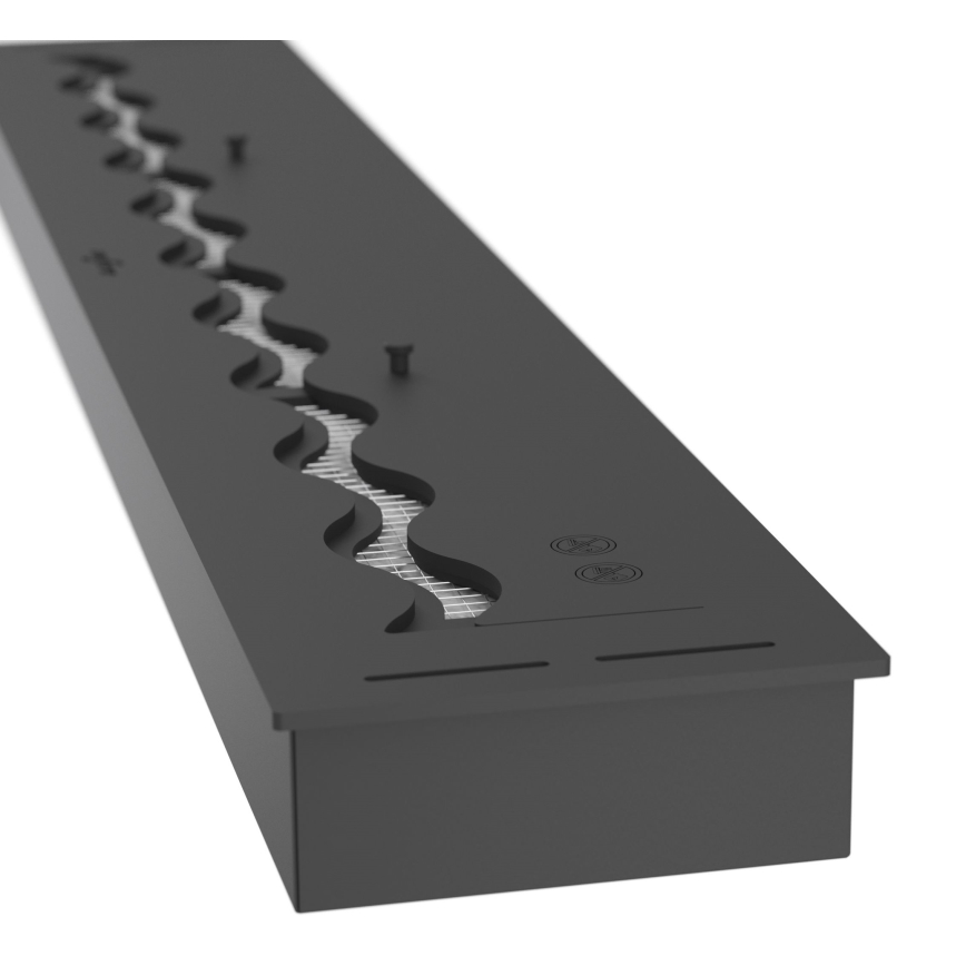 InFire - BIO-Einbaukamin 7,5x120 cm 7kW schwarz