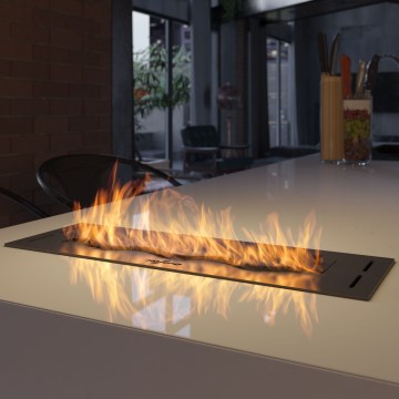 InFire - BIO-Einbaukamin 7,5x50 cm 3,5kW schwarz