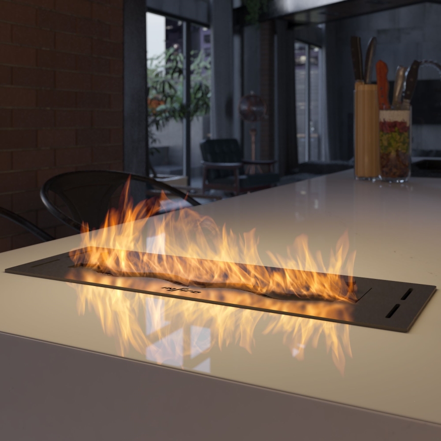 InFire - BIO-Einbaukamin 7,5x50 cm 3,5kW schwarz