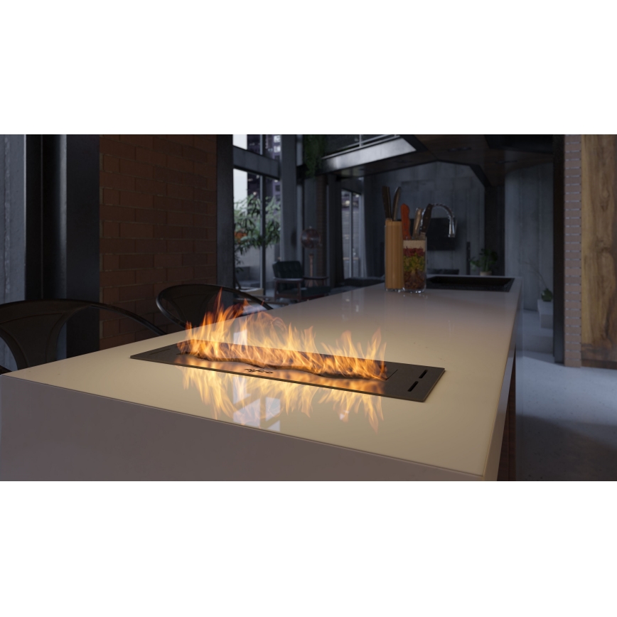 InFire - BIO-Einbaukamin 7,5x50 cm 3,5kW schwarz