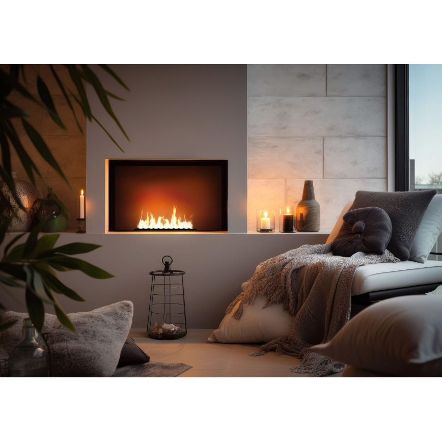 InFire - BIO-Einbaukamin 7,5x50 cm 3,5kW schwarz