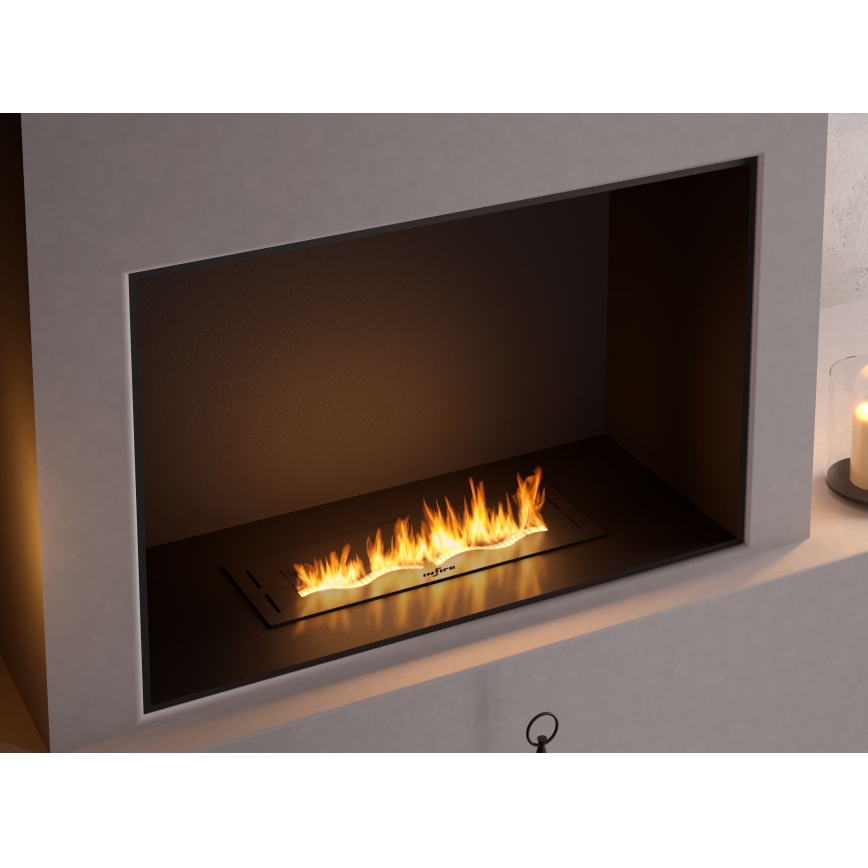InFire - BIO-Einbaukamin 7,5x50 cm 3,5kW schwarz