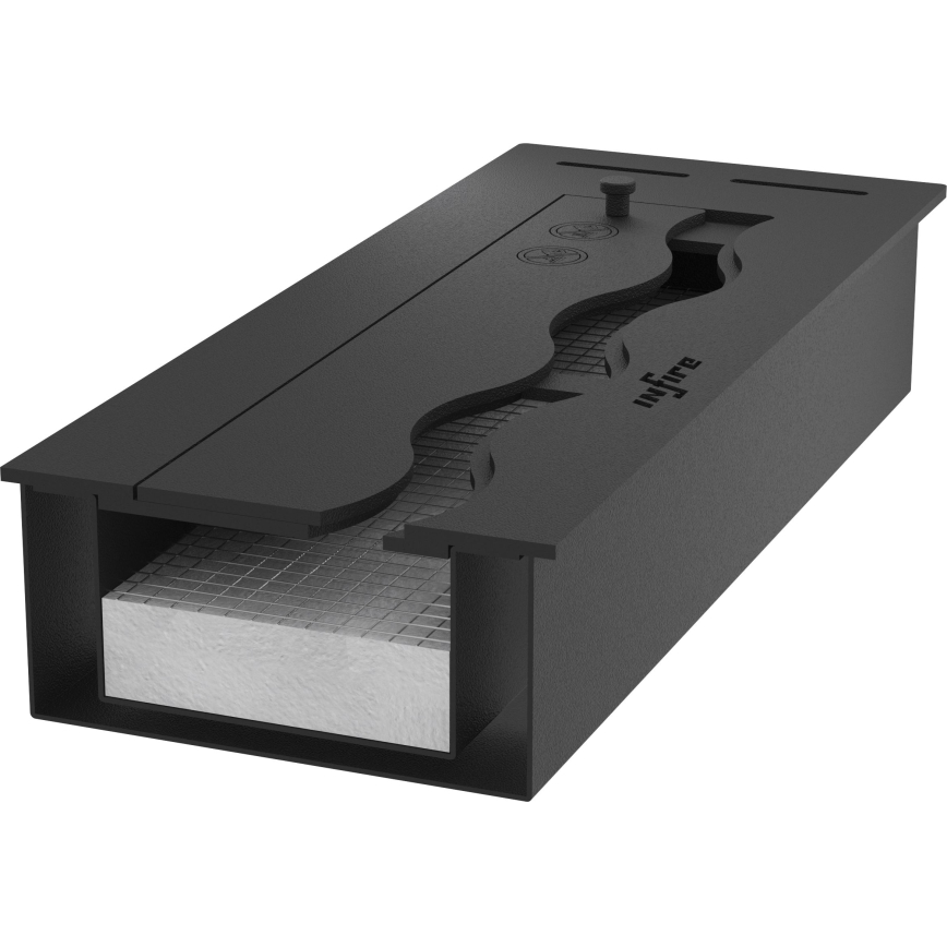 InFire - BIO-Einbaukamin 7,5x50 cm 3,5kW schwarz