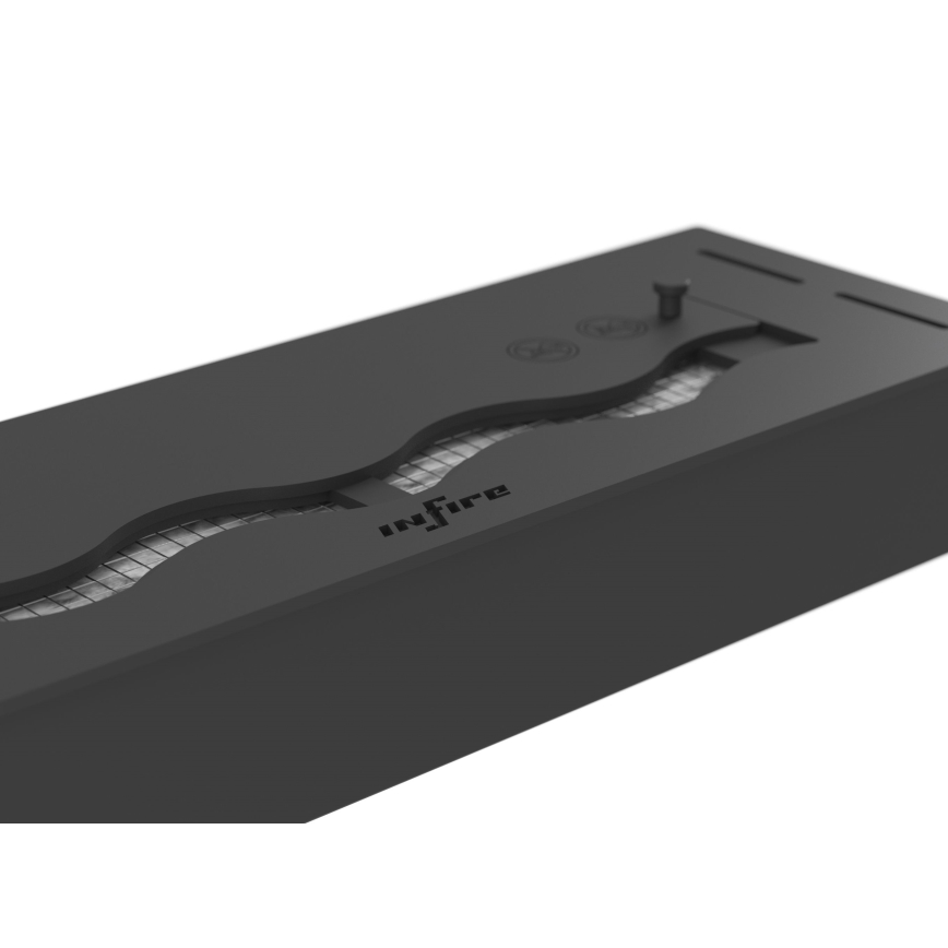 InFire - BIO-Einbaukamin 7,5x50 cm 3,5kW schwarz