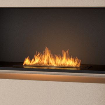 InFire - BIO-Einbaukamin 7,5x60 cm 3,5kW schwarz