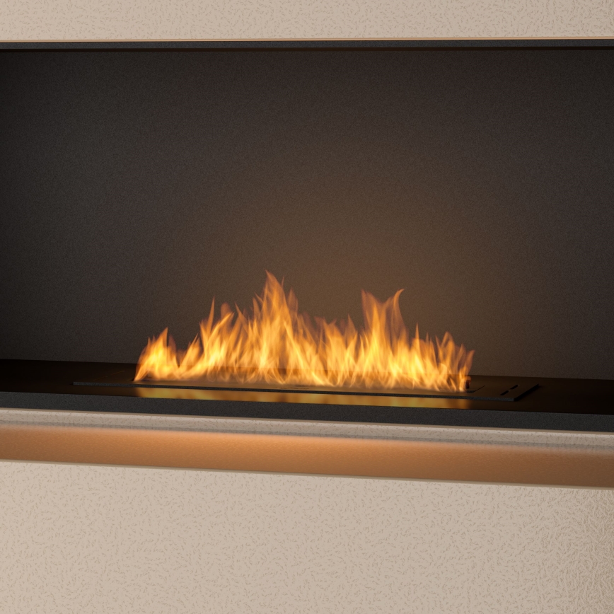 InFire - BIO-Einbaukamin 7,5x60 cm 3,5kW schwarz