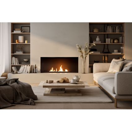 InFire - BIO-Einbaukamin 7,5x60 cm 3,5kW schwarz