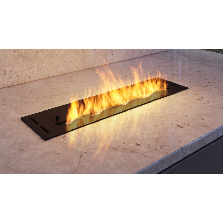 InFire - BIO-Einbaukamin 7,5x60 cm 3,5kW schwarz