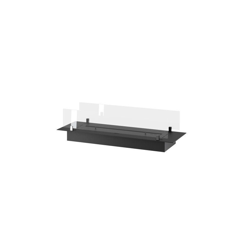 InFire - BIO-Einbaukamin 8,5x100 cm 6kW schwarz
