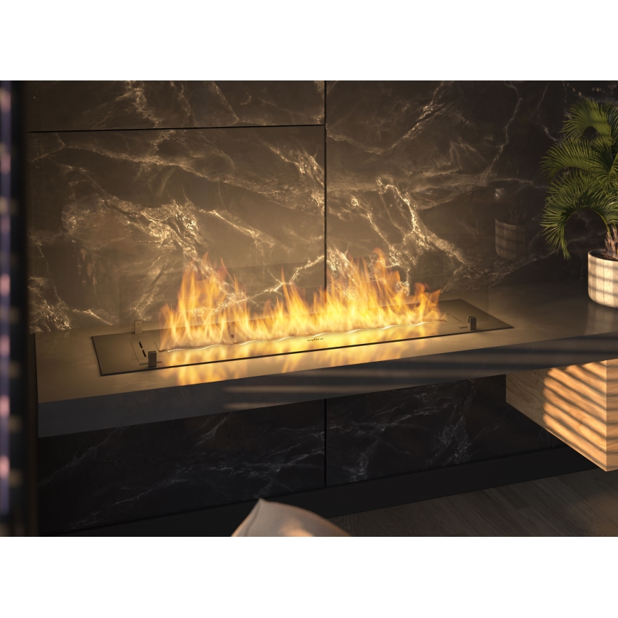 InFire - BIO-Einbaukamin 8,5x120 cm 6kW schwarz