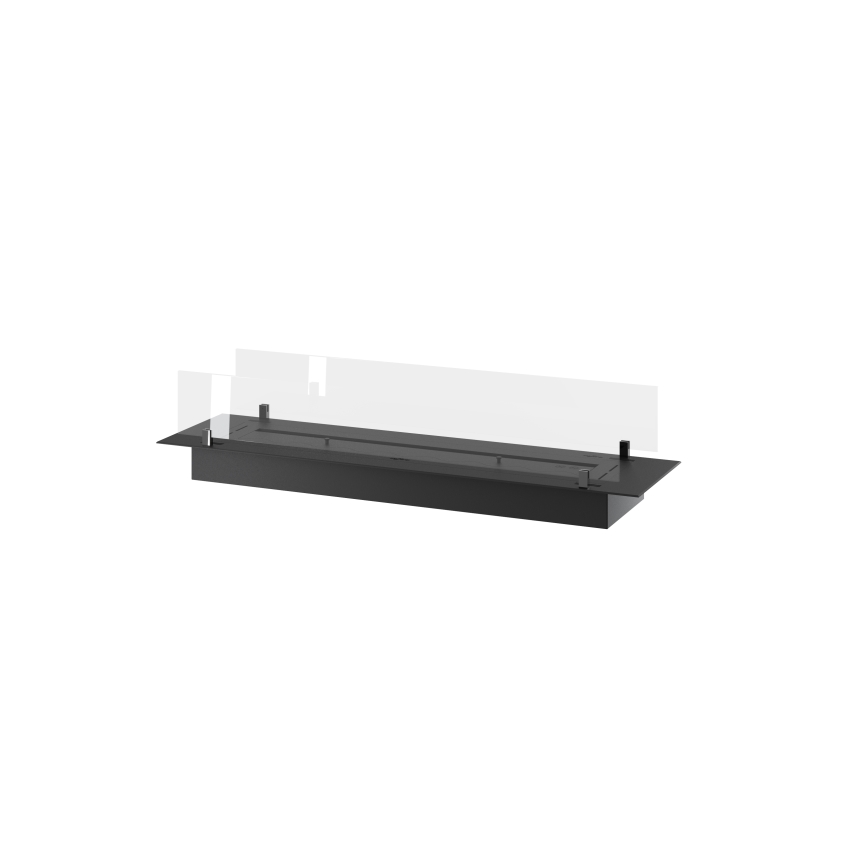 InFire - BIO-Einbaukamin 8,5x120 cm 6kW schwarz