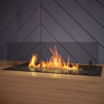 InFire - BIO-Einbaukamin 8,5x60 cm 3,5kW schwarz