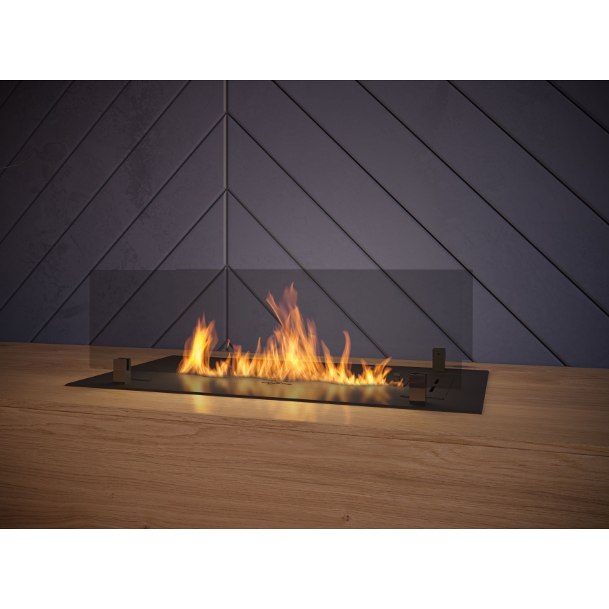 InFire - BIO-Einbaukamin 8,5x60 cm 3,5kW schwarz