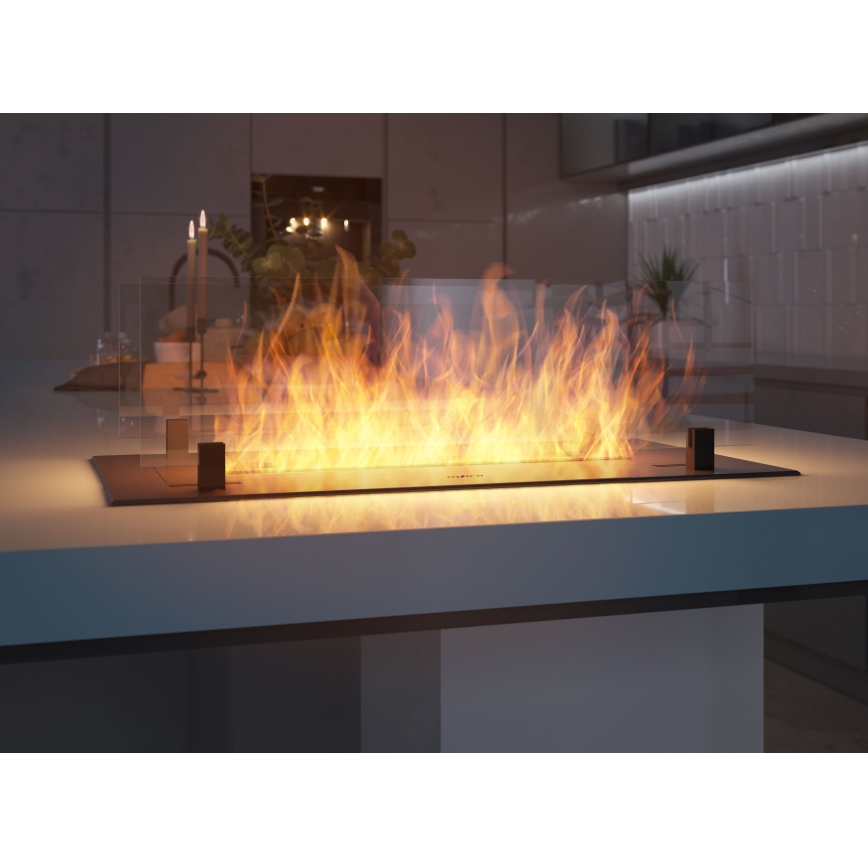 InFire - BIO-Einbaukamin 8,5x60 cm 3,5kW schwarz