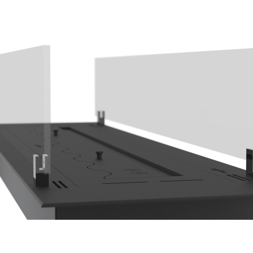 InFire - BIO-Einbaukamin 8,5x80 cm 3,5kW schwarz