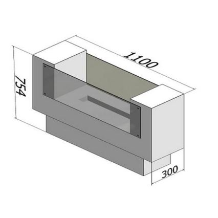 InFire – BIO-Kamin 110x75 cm 3kW bifazial