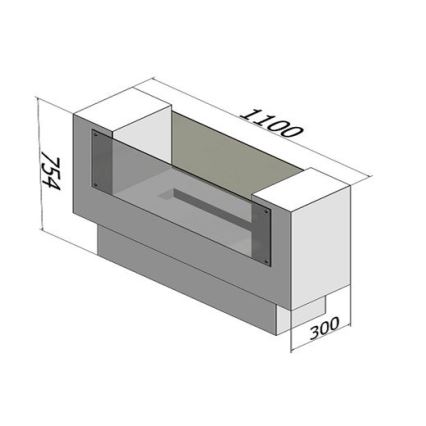 InFire – BIO-Kamin 110x75 cm 3kW bifazial