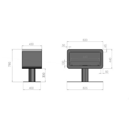 InFire – BIO-Kamin 82,5x78 cm 3kW weiß