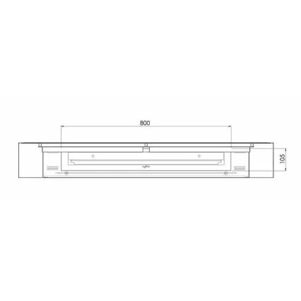 InFire – BIO-Wandkamin 120x56 cm 3kW weiß