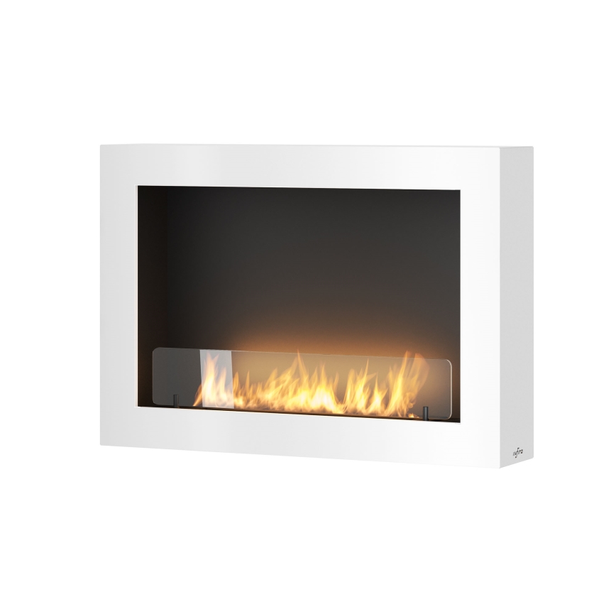 InFire – BIO-Wandkamin 80x56 cm 3kW weiß