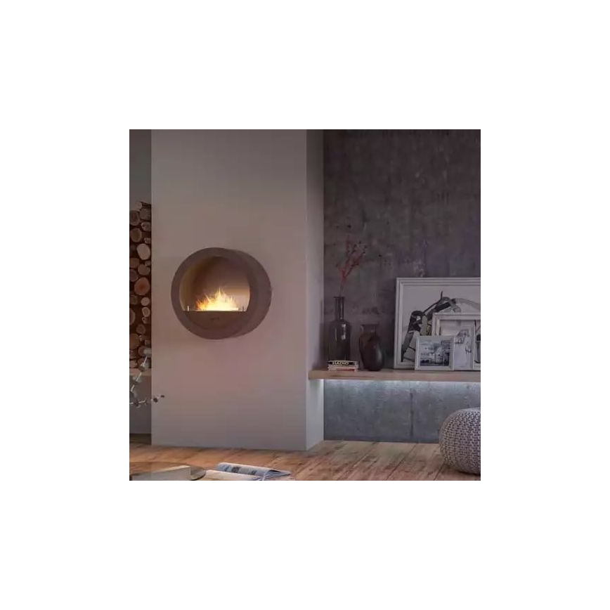 InFire – BIO-Wandkamin d 70 cm 3kW schwarz