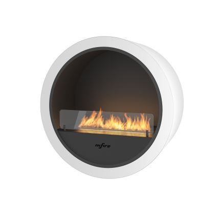 InFire – BIO-Wandkamin d 70 cm 3kW weiß