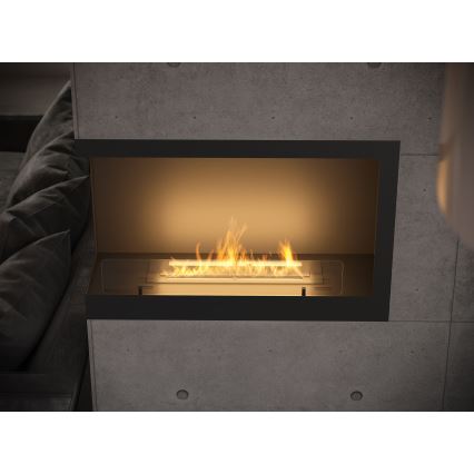 InFire – Eckkamin BIO 84x54 cm 3kW schwarz