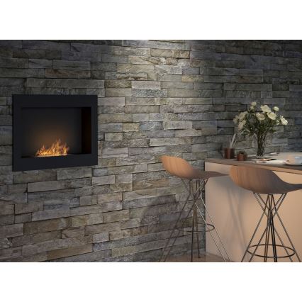 InFire - Eingebauter BIO-Kamin 49x60 cm 3kW schwarz