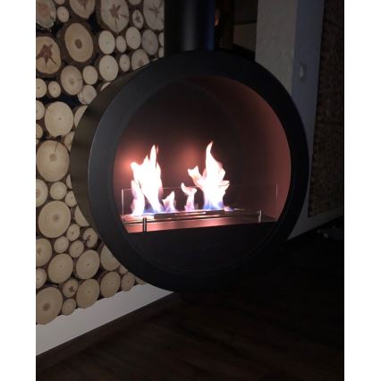 InFire – Hängender BIO-Kamin d 70 cm 3kW schwarz