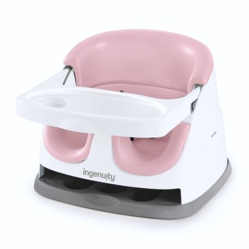 Ingenuity - 2-in-1 Sitzerhöhung für Essstuhl BABY BASE, Rosa