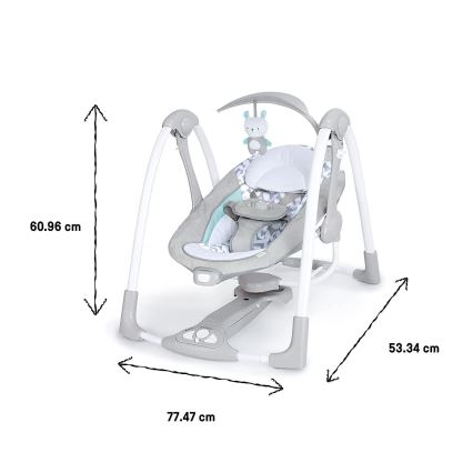 Ingenuity – Baby-Schwingschaukel mit Melodie 2in1 RAYLAN