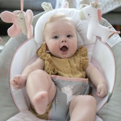 Ingenuity - Baby-Vibrationsliege mit Melodie FLORA THE UNICORN 3xC