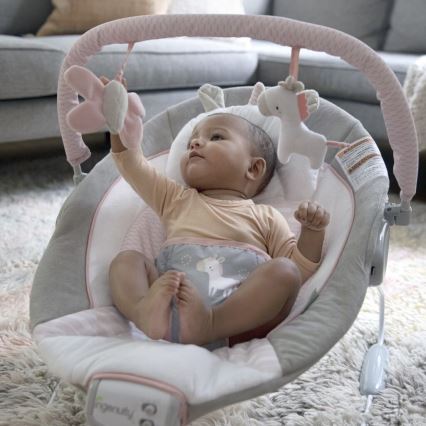 Ingenuity - Baby-Vibrationsliege mit Melodie FLORA THE UNICORN 3xC