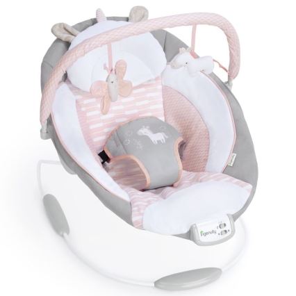 Ingenuity - Baby-Vibrationsliege mit Melodie FLORA THE UNICORN 3xC