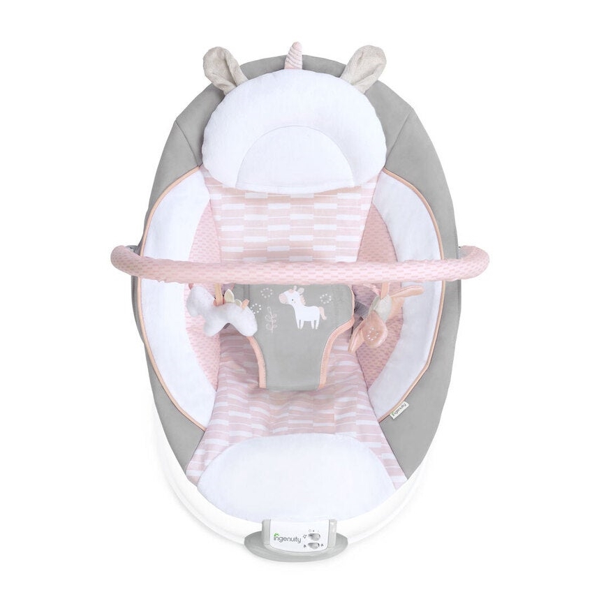 Ingenuity - Baby-Vibrationsliege mit Melodie FLORA THE UNICORN 3xC
