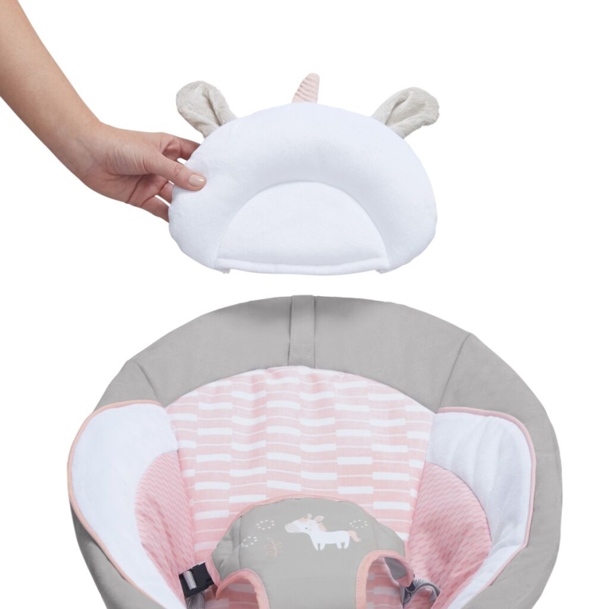 Ingenuity - Baby-Vibrationsliege mit Melodie FLORA THE UNICORN 3xC