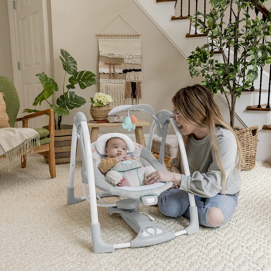 Ingenuity - Baby-Vibrationsschaukel mit Melodie 2in1 WIMBERLY 4xD + 1xC