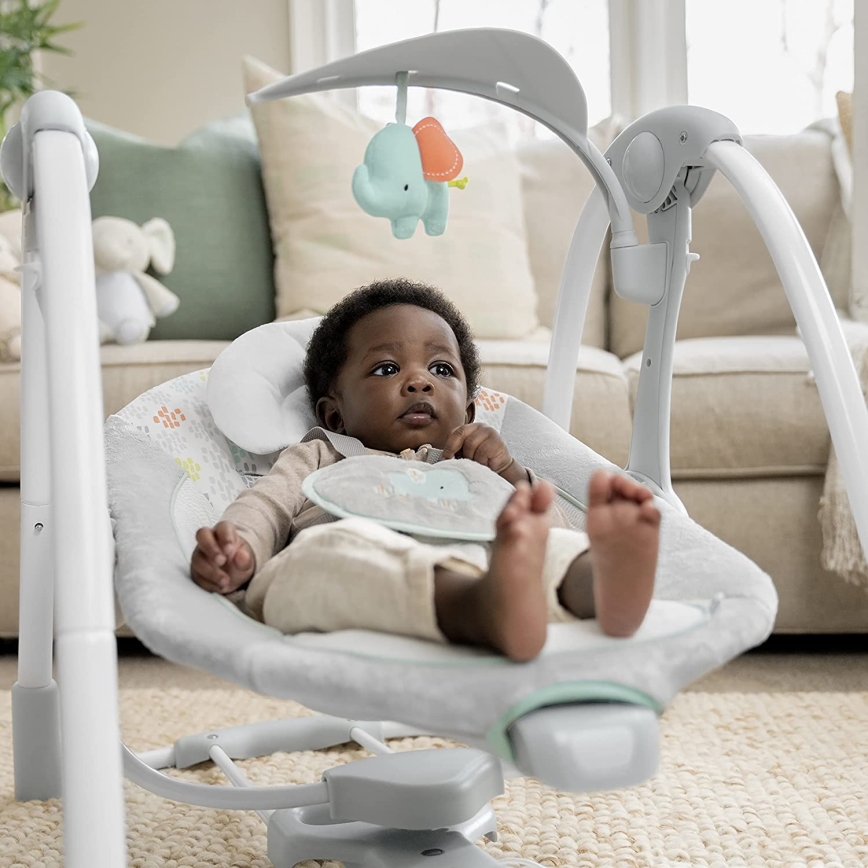 Ingenuity - Baby-Vibrationsschaukel mit Melodie 2in1 WIMBERLY 4xD + 1xC