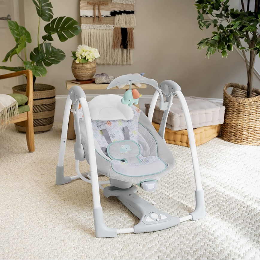 Ingenuity - Baby-Vibrationsschaukel mit Melodie 2in1 WIMBERLY 4xD + 1xC